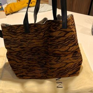 Marmoleo colombian designer leather faux tiger pattern